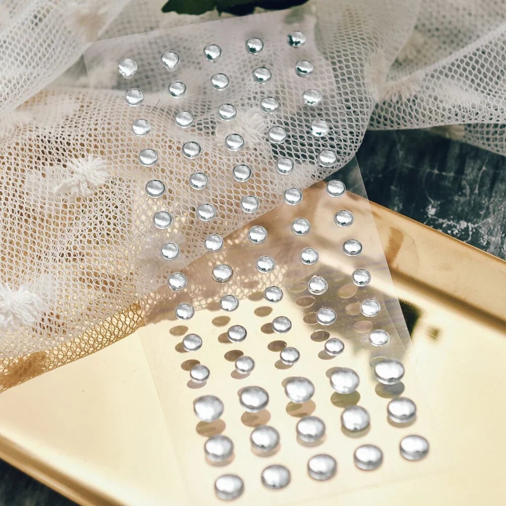 Эмалевые точки для скрапбукинга, silver