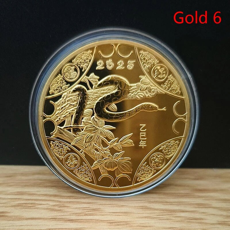 Коллекционные монеты Китай Год Змеи, 6 Gold