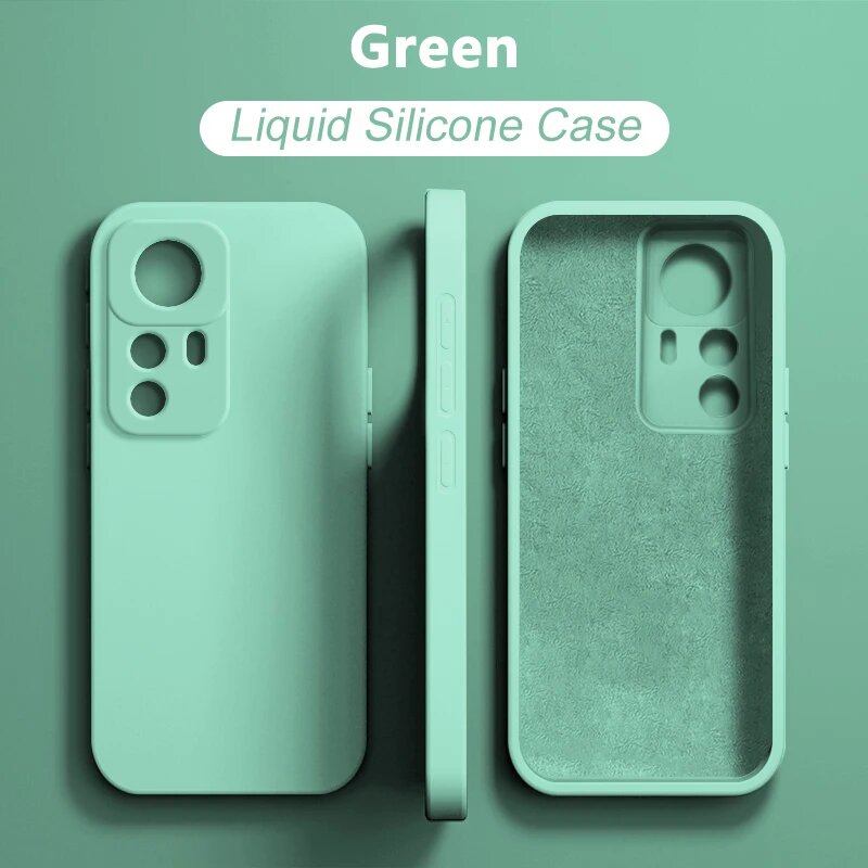 Чехол из жидкого силикона для For Xiaomi Poco X4 X3 X5 F5 Pro F3 F4 GT Green For Poco X4 GT