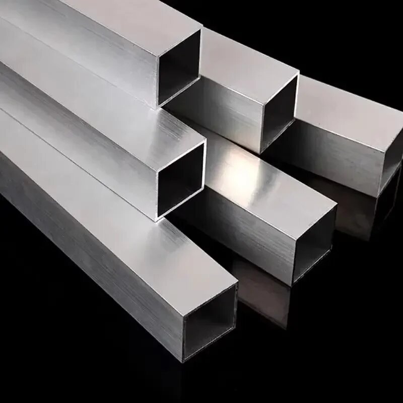 Прямоугольная квадратная труба из алюминия 6063, Length 500mm 1pc, 80x80x2mm