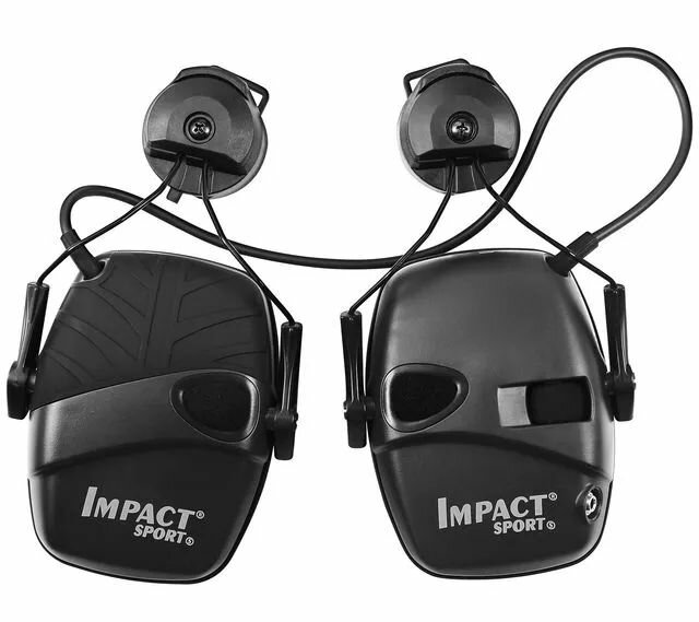 Активные тактические наушники для стрельбы IMPACT SPORT с креплением на шлем (олива)