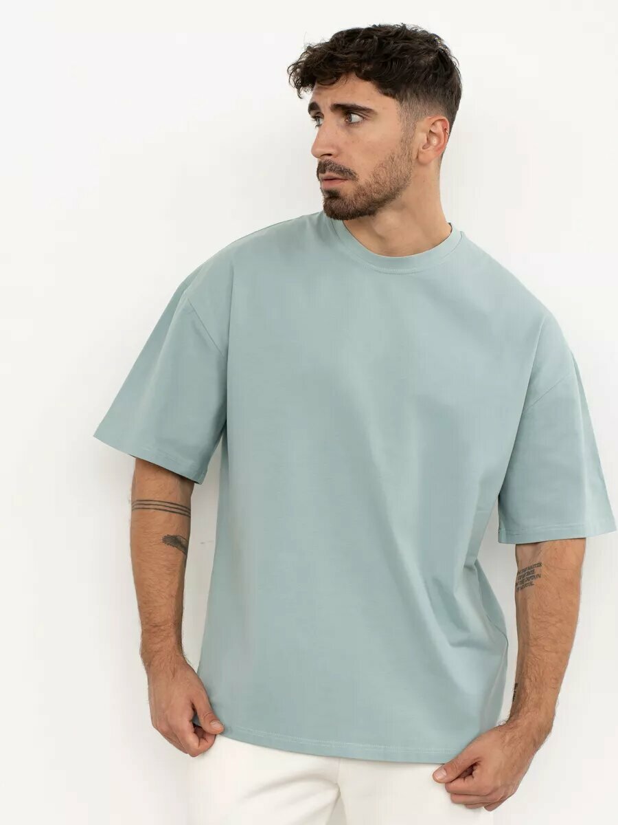 Футболка Телодвижения, размер 176,182-100-90 (50) XL, пыльная мята — фото 1