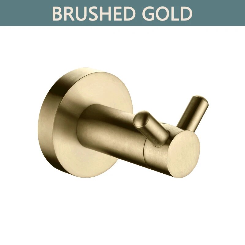 Крючки для халатов, набор из 5 штук, нержавеющая сталь, Gold