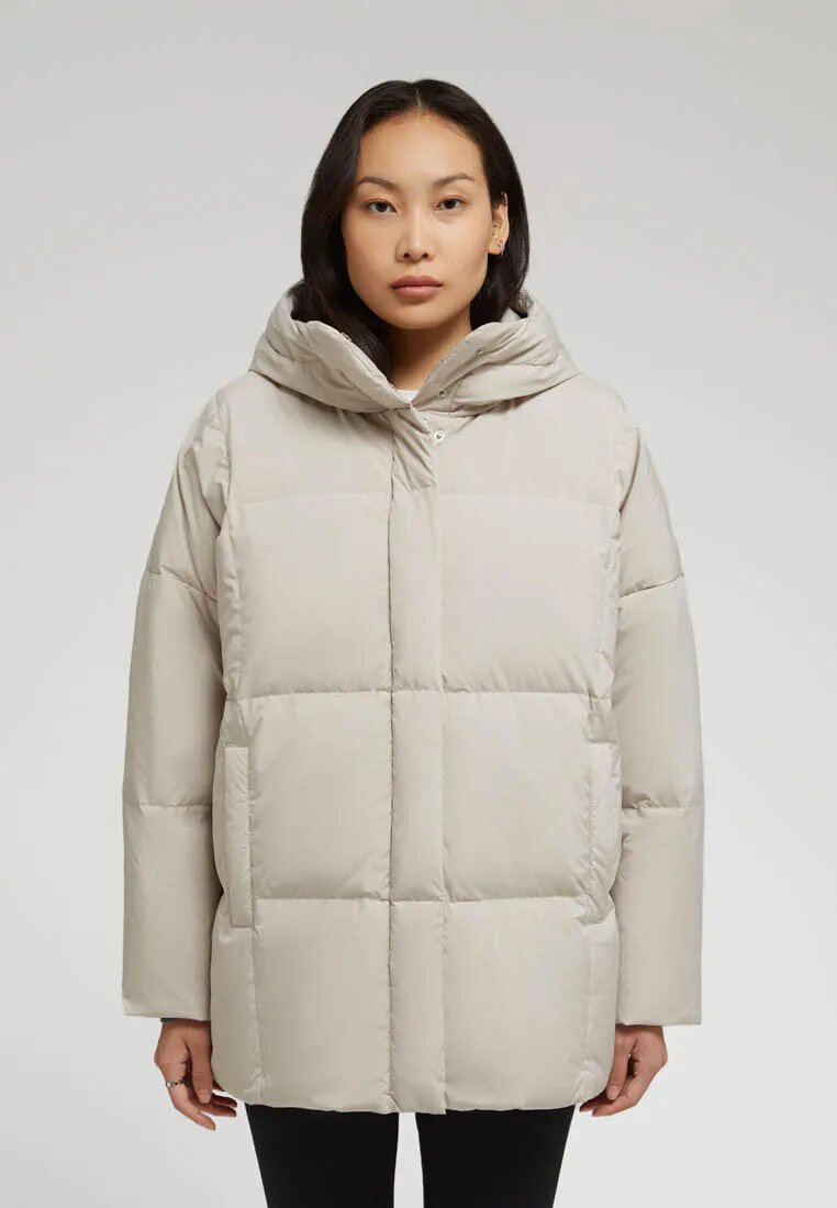 Пуховик FINN FLARE стеганый размер XS/S (164/170-84/88-90/94) серо-бежевый