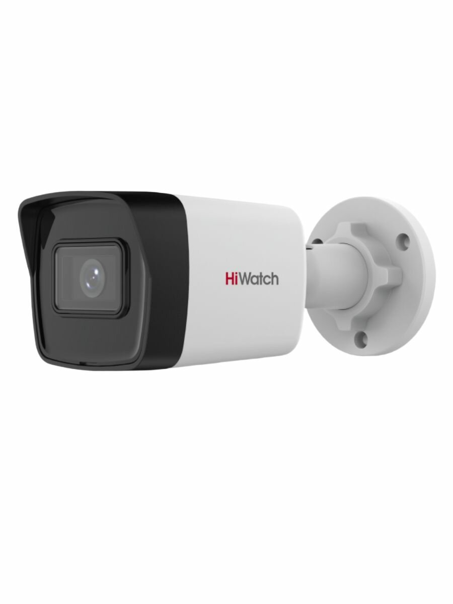HIWATCH IPC-B040(B), 4МП, 2.8мм, ИК, PoE, CMOS, 2560х1440, IP-камера видеонаблюдения, уличная, цилиндрическая, микрофон — фото 1