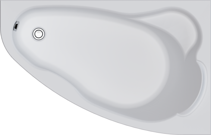 Акриловая ванна Marka One Lil Lil R 140x90 см угловая правая пристенная белая асимметричная с каркасом с сиденьем 140x90