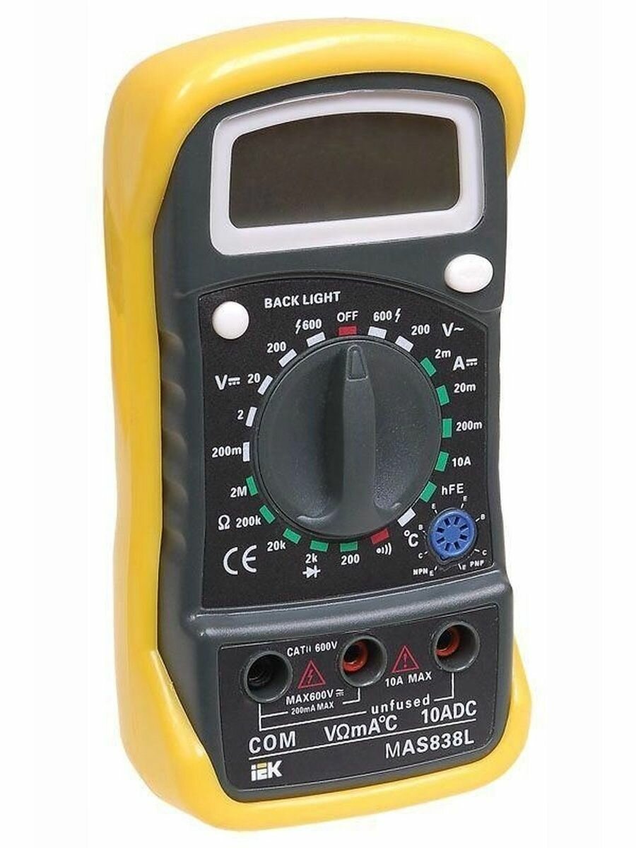 Мультиметр цифровой Master MAS838L IEK TMD-3L-838