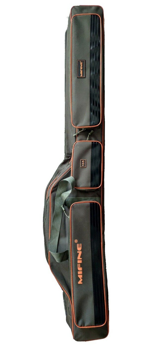 фото Чехол для удилищ полужесткий Mifine - 3 отсека - 135 см