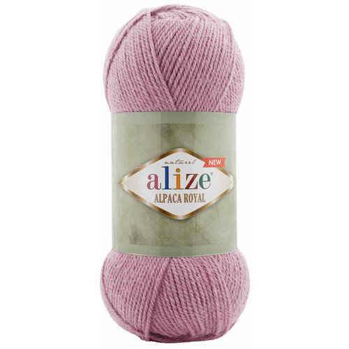 Пряжа Alize Alpaca Royal NEW дымчато-розовый (269), 55%акрил/30%шерсть/15%альпака, 250м, 100г, 1шт