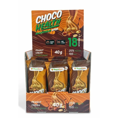 фото Healthstore choco health батончик протеиновый в шоколаде 18х40г