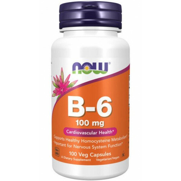 Now foods Vitamin B-6 100 мг 100 vcaps