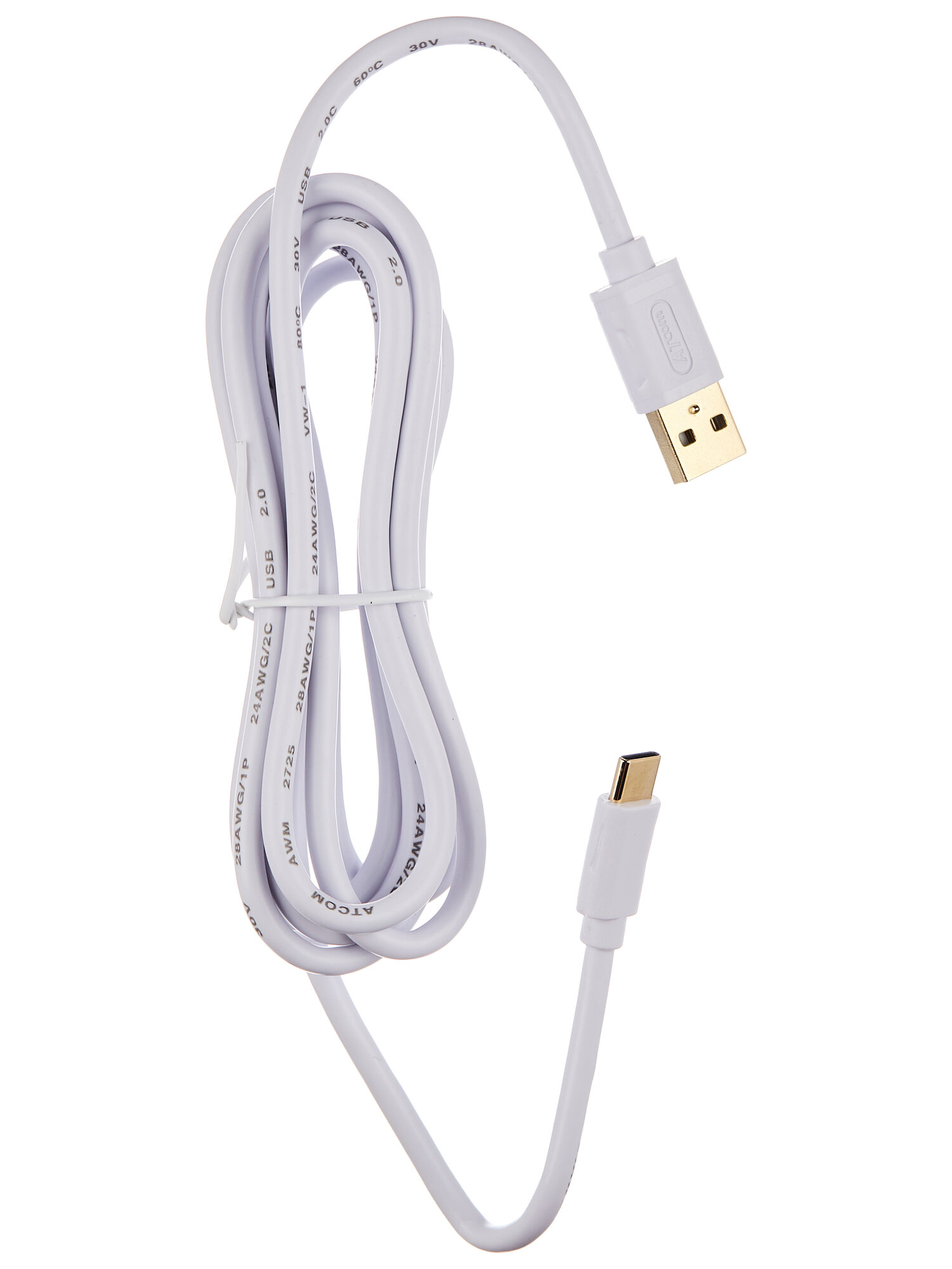 Кабель Type-C <=> USB 1.8 m, ATCOM блистер