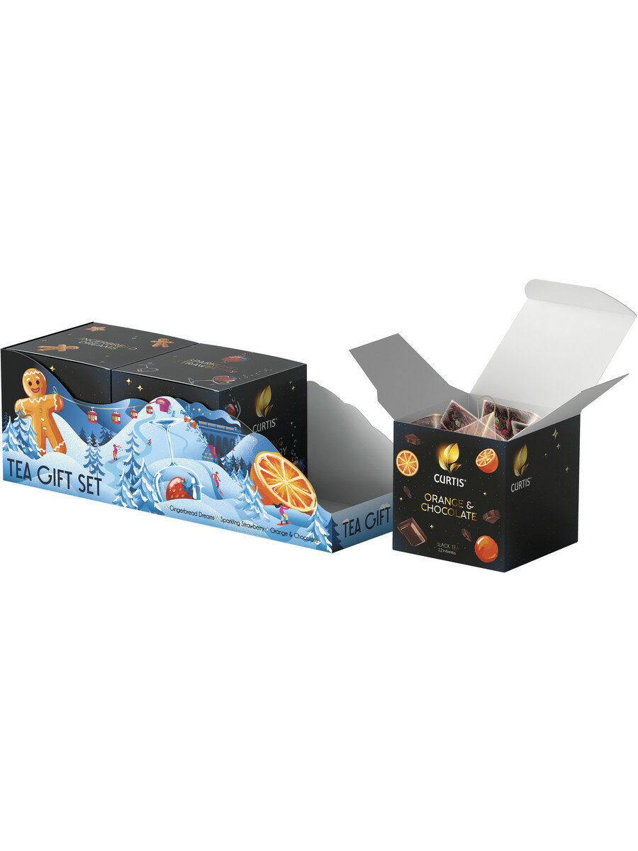 Набор чая в пирамидках CURTIS "Tea Gift Set" 36 пирамидок, чай ассорти 3 вкуса / подарочная упаковка - фотография № 4