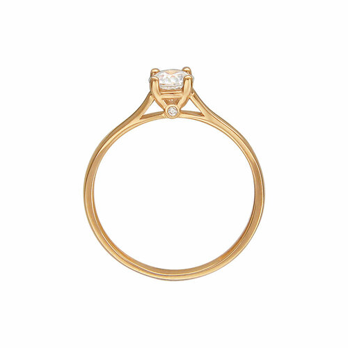 Кольцо Эстет, красное золото, 585 проба, фианит, размер 18 miuz ru серебряное кольцо c сваровски