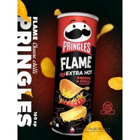 Чипсы Pringles FLAME Cheese and Сhili Sauce / Принглс со вкусом Сыра и Соуса Чили 160 г