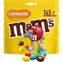 M&M's драже с арахисом и молочным шоколадом, 145 г