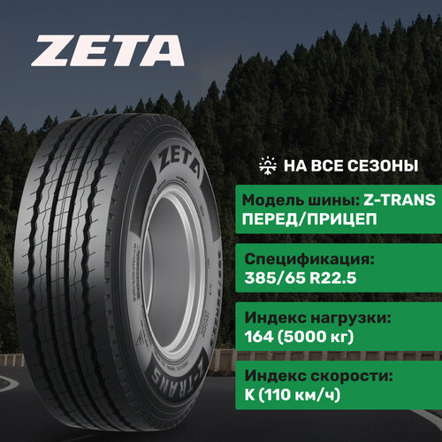 Zeta Z-TRANS 385/65R22.5 164K перед/прицеп