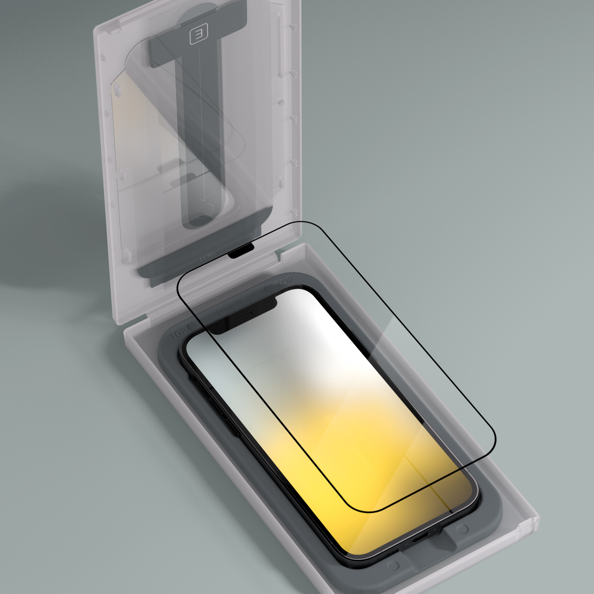 Защитное стекло с аппликатором COMMO для Apple iPhone 12 / Apple iPhone 12 Pro, прозрачное
