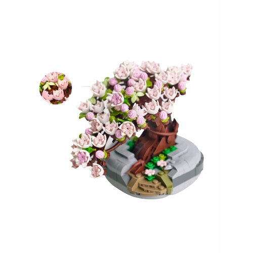 Конструктор Бонсай Цветущая сакура Суккуленты Ботанический сад 1128₽