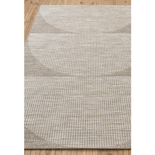 Ковер на пол, циновка 1,6 на 2,3 м в гостиную, прихожую, для кухни, безворсовая, бежевая, серая Breeze Mc3 A039-2T04