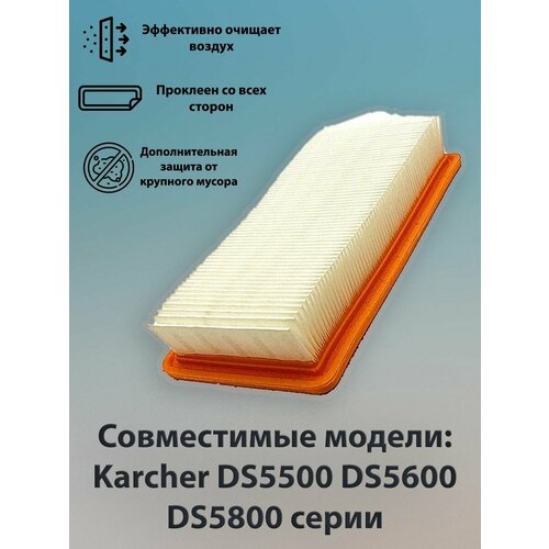 Фильтр для пылесоса Karcher DS5500 технос hepa фильтр для пылесоса karcher ds5500 ds6000 ds5600 ds5800 детали для karcher 6 414 631 0