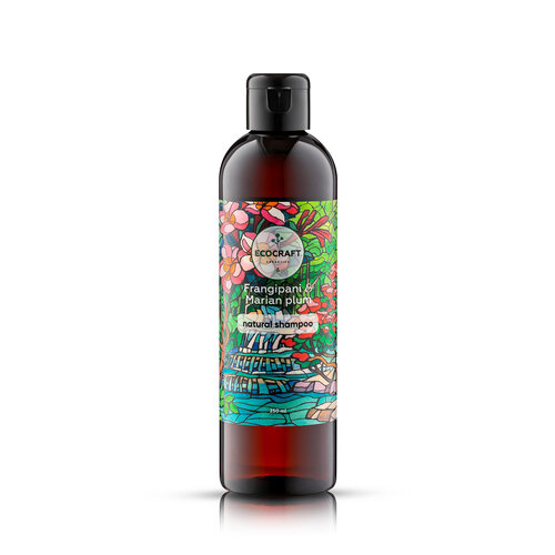 EcoCraft шампунь Frangipani & Marian plum, 250 мл масло для тела ecocraft масло гидрофильное франжипани и марианская слива frangipani