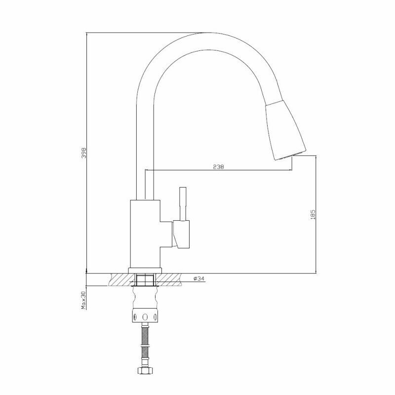 Смеситель для раковины (умывальника) HAIBA HB304-2 HB73304-2 сталь - фотография № 10