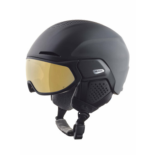 Шлем защитный ALPINA, Alto Q-Lite, 55-59, Black Matt/Gold Mirror зимний шлем alpina alto v black matt см 51 55
