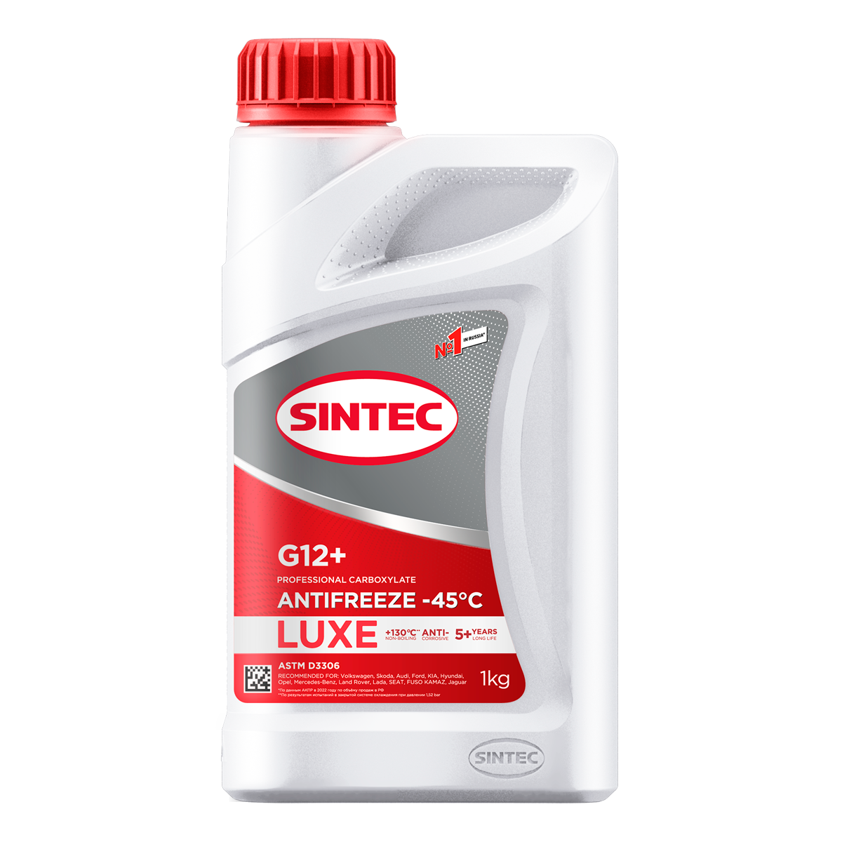 Антифриз Sintec Antifreeze Lux G12+ Готовый -45c Красный 1 Кг 613502 SINTEC арт. 613502