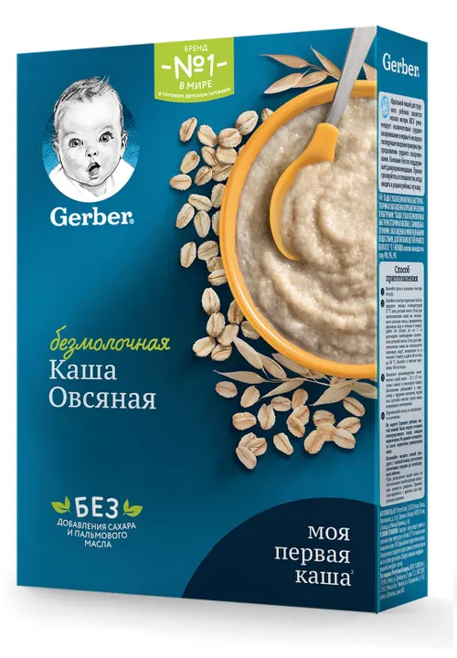 Каша безмолочная Gerber овсянка 180г