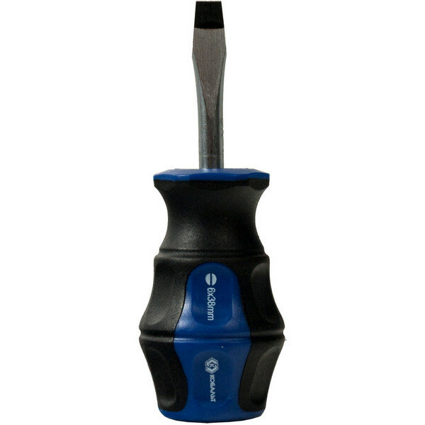 Отвертка Кобальт Отвертка Ultra Grip SL 6,0 х 38 ммCR-V, двухкомпонентная рукоятка подвес