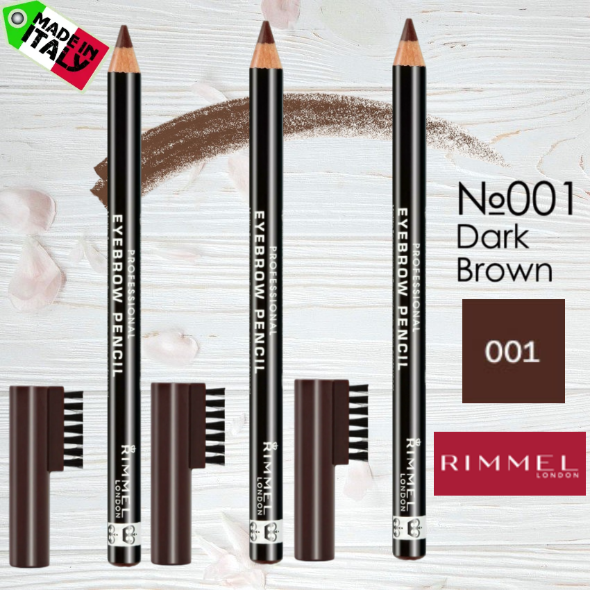 3 шт. Карандаш профессиональный для бровей Rimmel Professional - Dark Brown №001, Италия.