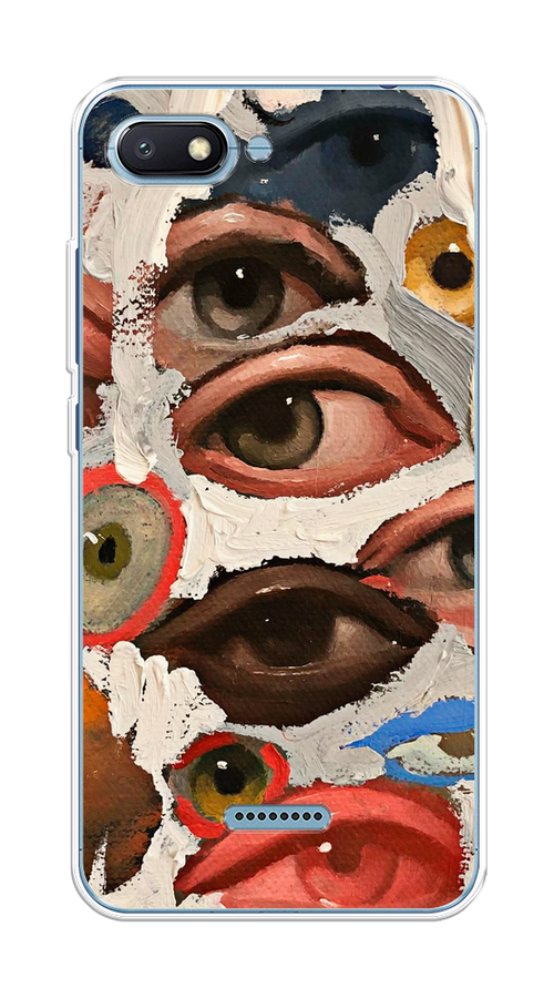 Силиконовый чехол "Глаза масляная живопись" на Xiaomi Redmi 6A / Сяоми Редми 6А