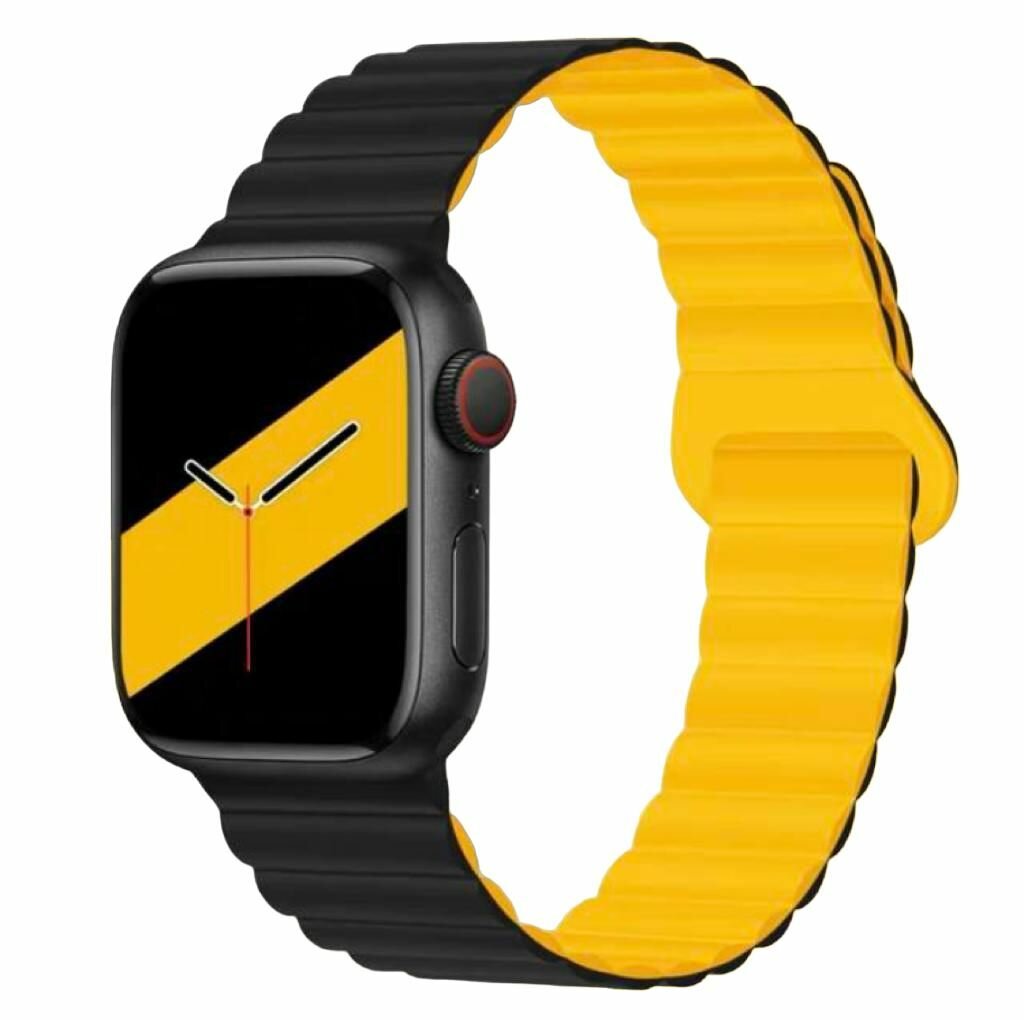 Ремешок силиконовый магнитный с петлей для Apple Watch 42/44/45/49