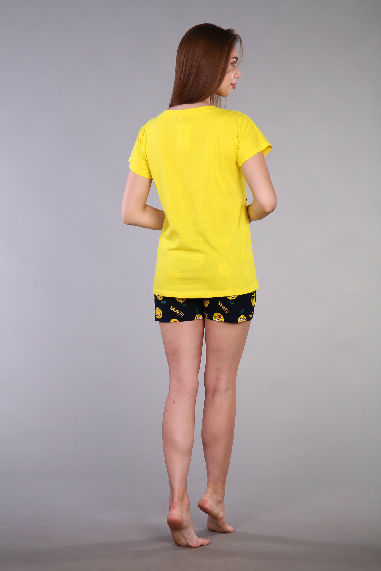 Пижама IvCapriz, размер 46, желтый, красный - фотография № 3