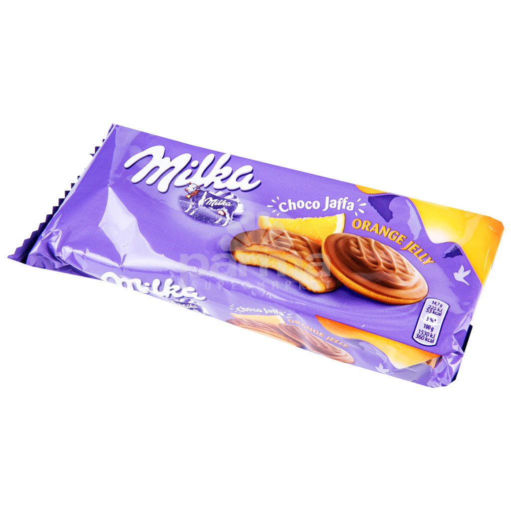 Печенье Milka Jaffa с апельсиновым желе 147 г - фотография № 4