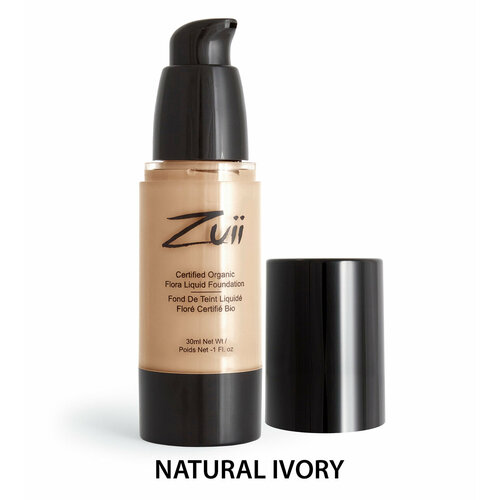 Zuii Organic Тональный крем Certified organic flora liquid foundation, 30 мл, оттенок: natural ivory