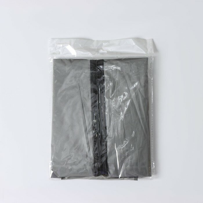 Чехол для одежды, 60х137 см, плотный, PEVA, цвет серый - фотография № 3