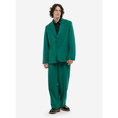 Пиджак FABLE, силуэт свободный, размер XL, зеленый