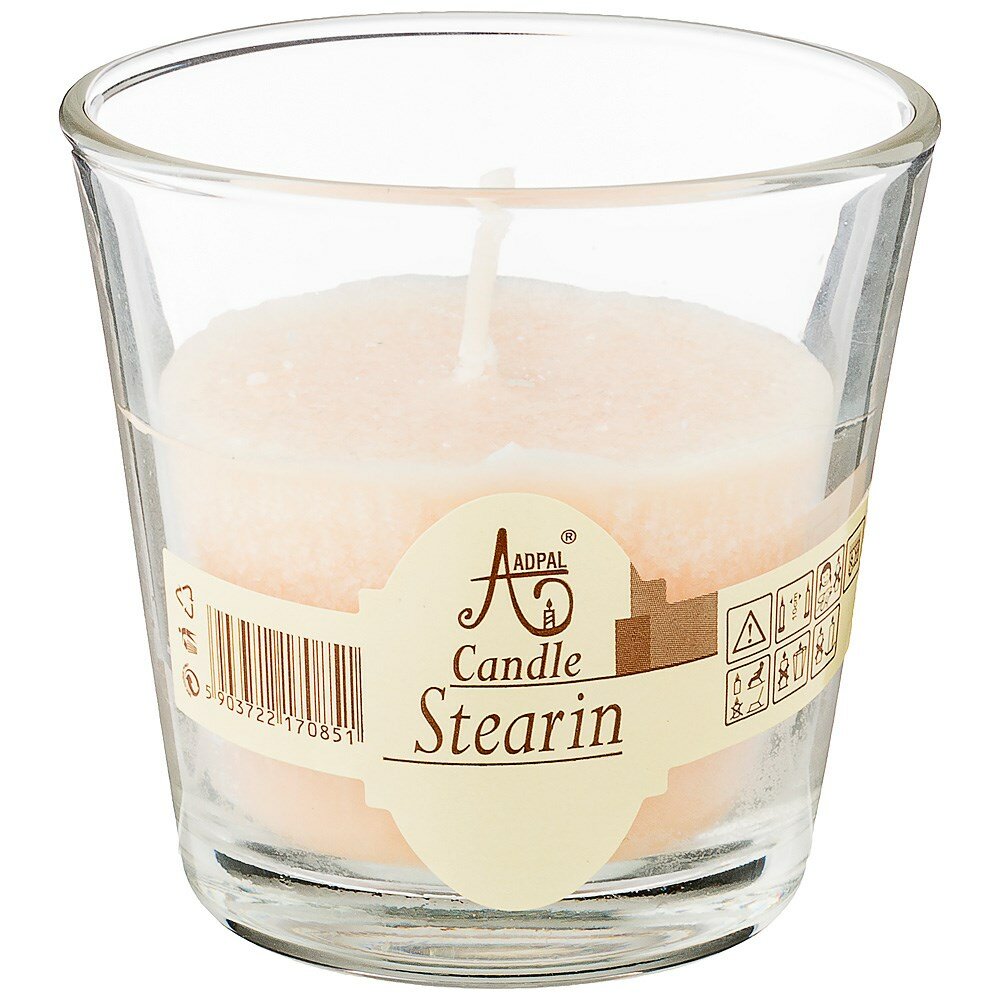 Свеча ароматическая стеариновая в стакане cotton 75 см Adpal (348-803)