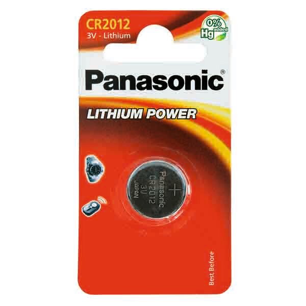 Батарейка литиевая Panasonic Lithium Power CR2012 3В литиевая 1шт