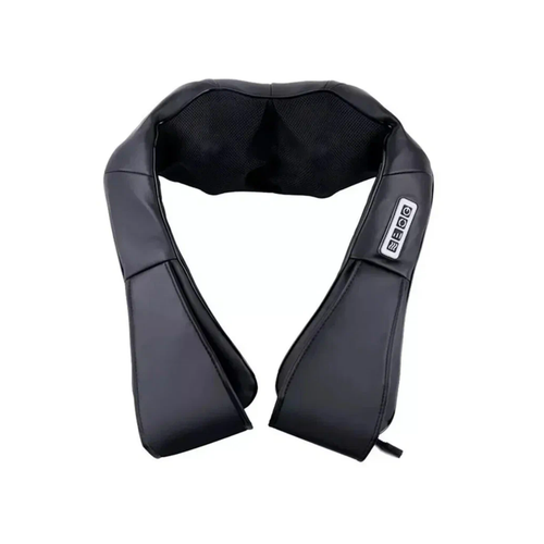 Массажер для шей и плеч вибро воротник черный