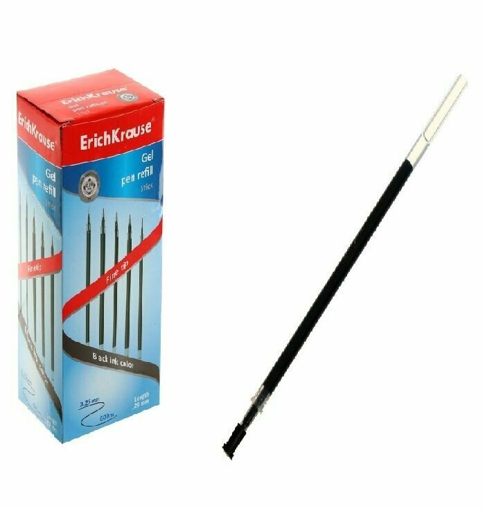 фото "Erich Krause". Стержень "Standard" гелевый/ 129 мм. узел 0.38 мм, чернила чёрные. 5 штук