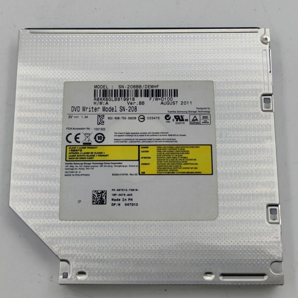 Привод DVD-RW тонкий SN-208FB, Samsung, SATA