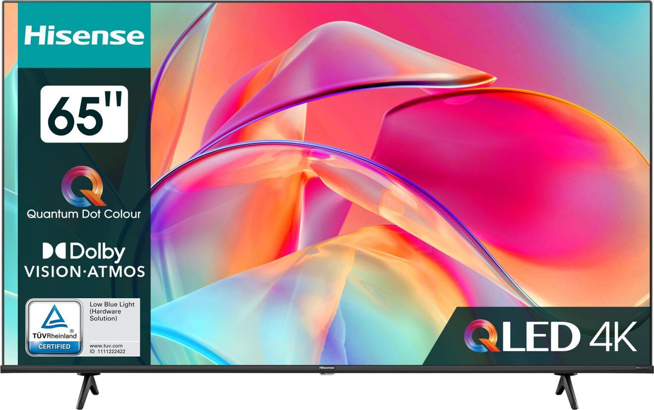 ТВА QLED Hisense 65E7KQ Smart 4K Ultra HD/DVB-T/60Hz/DVB-T2/DVB черный