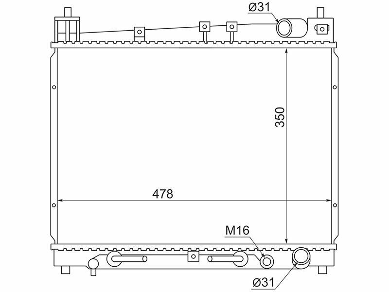 Радиатор Toyota Probox 02- / Vitz 99-05 / Bb 00-05 / Echo 99-05 Sat арт. TY000W10