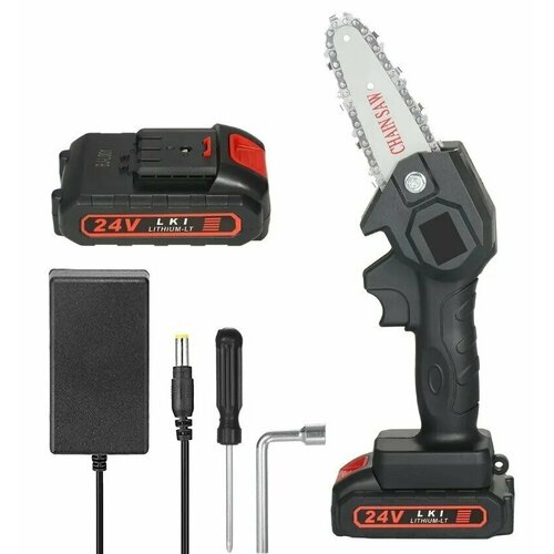 Кусторез / Портативная электропила цепная 550 Вт, 1500 мАч / Ручная Аккумуляторная 4-дюймовая