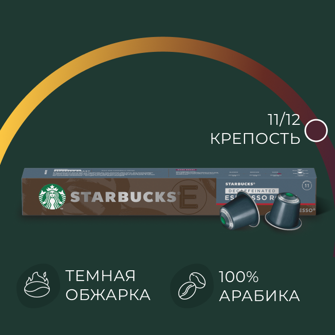 Кофе в капсулах Nespresso Starbucks Decaffeinated Espresso Roast, 10 капсул - фотография № 10