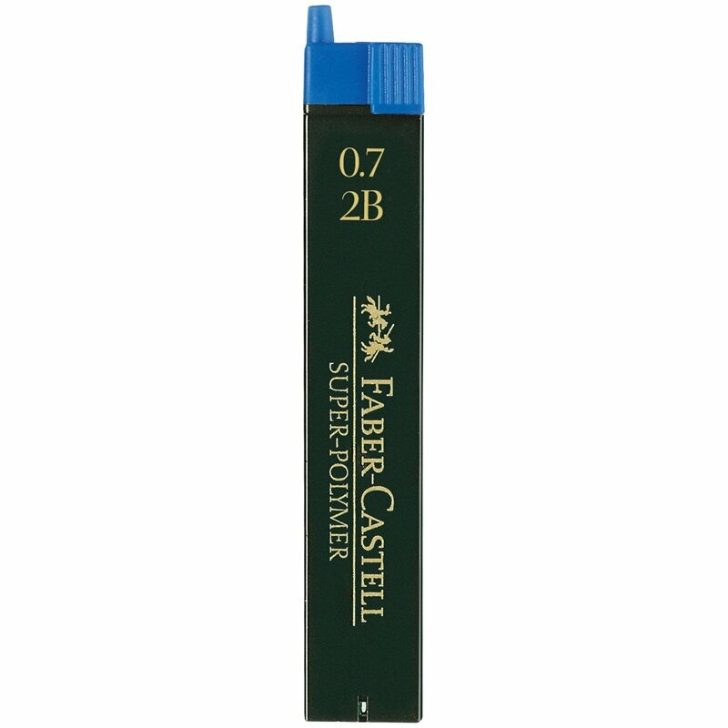 Грифели 0,7 "Super-Polymer", 12шт., 2B 120702 Faber-Castell - фото №3