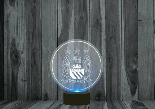 Светильник, ночник 3D GOODbrelok Манчестер Сити, Manchester City - 0003